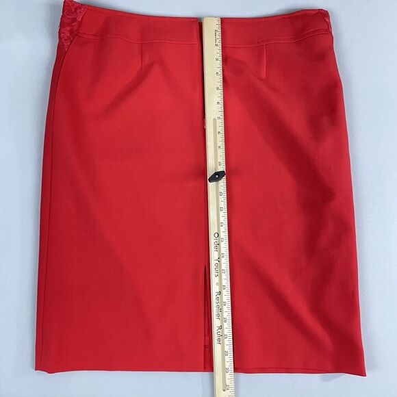 Tahari Arthur S. Levine 2 PC Suit Women’s Skirt 10 Longline Jacket 12 Orange Red - Picture 14 of 16